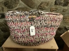 Large hand crocheted handbag