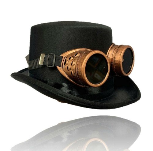 Steampunk black top hat with - hat,