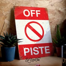 SKI OFF PISTE Metal Sign Man