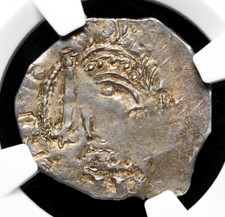 NORMAN. Stephen. 1135-1154. Silver Penny, S-1278, NGC AU53
