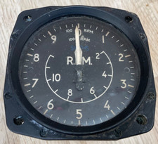 VINTAGE RAF AIRCRAFT SMITHS RPM INDICATOR - 104RV