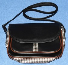 Shoulder Bag, dogtooth trim