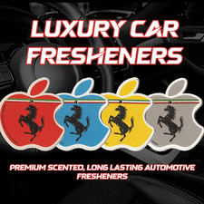 Luxury Car Air Freshener Apple Shaped Long Lasting Premium Scents Valet Carwash