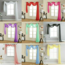 Voile Scarves  ~ Net Curtains Swags & Scarf Voile Panel Various Colours
