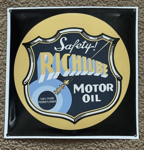 Richlube motor oil porcelain - motor,