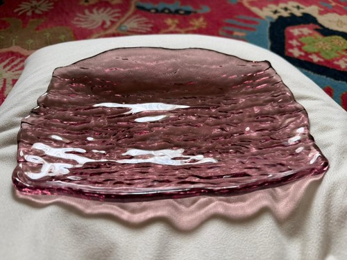 Vintage pink amethyst slumped - pink,