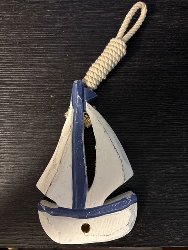 Wooden sailboat decorative - sailboat,