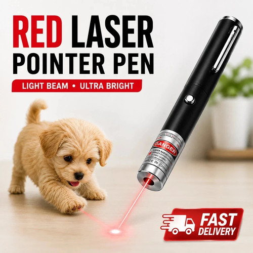Red laser pointer pen - red, light