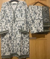 Pakistani Designer BIN SAEED Winter Suit Readymade Shalwarkameez Size L 3pcs 