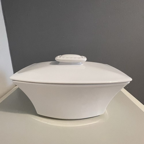White ceramic butter dish lid - butter,