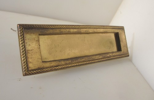 Vintage brass letterbox - brass, letter