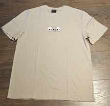 Beavertown Men's T-Shirt Medium Beige Short Sleeve Graphic Print