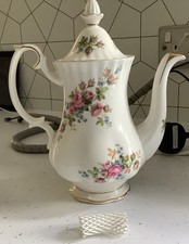 Royal Albert Moss Rose Large Coffee Pot 9.5 Inch Perfect