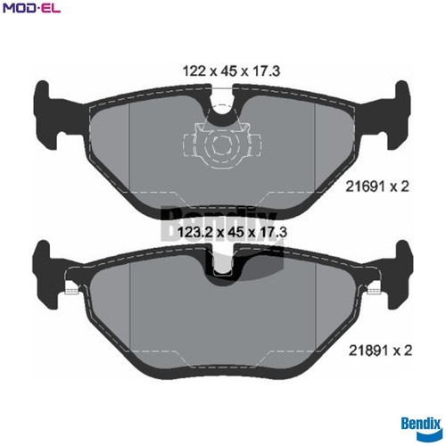 Brake pad set disc - pad,