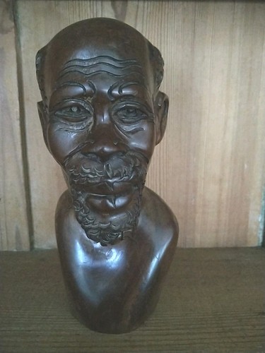 Vintage carved wood african - carved,
