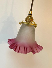 Vintage Cranberry Glass Light