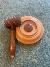 Traditional Judge's Gavel and Block - Handmade, solid wood