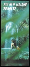 Vintage Brochure Air New Zealand Tahiti Photo Images Travel Tourist 1970s