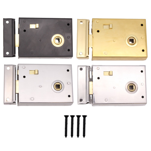 Black rim lock - black, snib