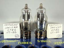 Closely Matched Pair Raytheon JAN-CRP 6F8G NOS Tested Like NOS Balanced Tube