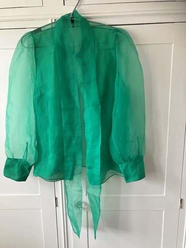 Zara sheer green - blouse, with