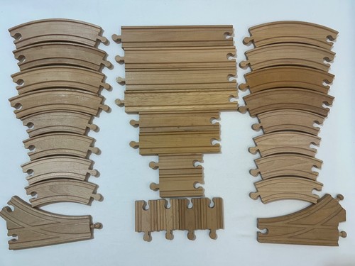 Wooden train track set - of, x30