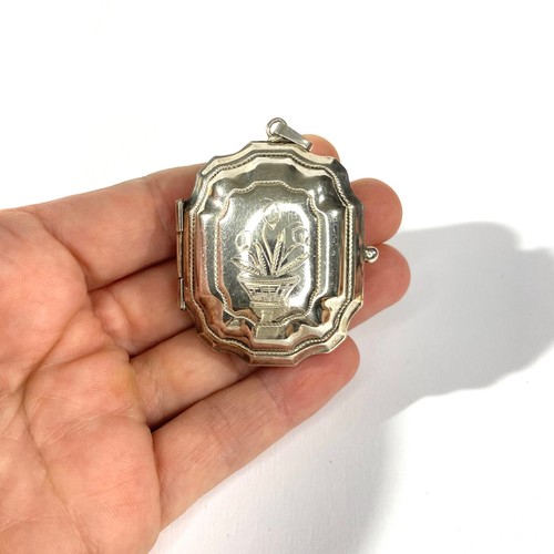 Vintage solid silver pill box - vintage,