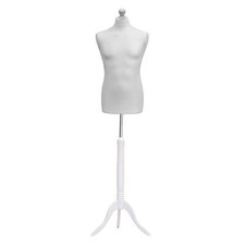 Tailors Dummy Bust Male White Torso Retail Display Dressmakers Photo Model⭐