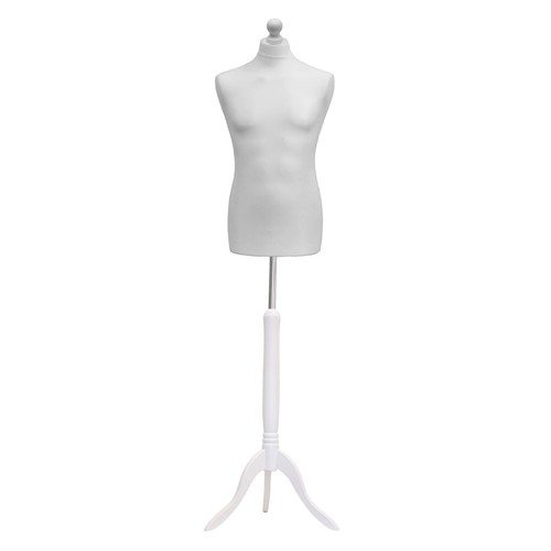 Tailors dummy bust male white - dummy,