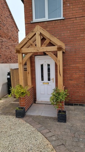 Green oak porch - oak,