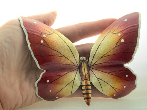 Limoges butterfly enamel - enamel, on