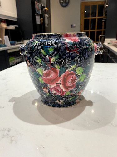 Vintage hand painted pottery - hand,