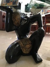 Pair Antique Statue Coffee Tables