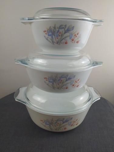 Vintage pyrex england blue - england,