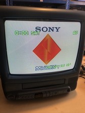 Retro Gaming Bush BTV170T Blue CRT TV VHS Video Scart Tested & working