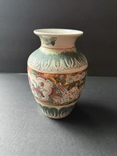 Vintage Chinese Flower Vase Vessel Porcelain Hand-painted 6” Collectible Asian
