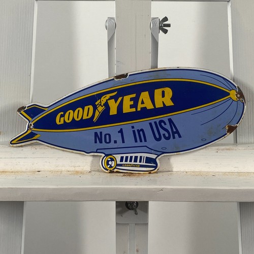 Goodyear enamel sign - goodyear,