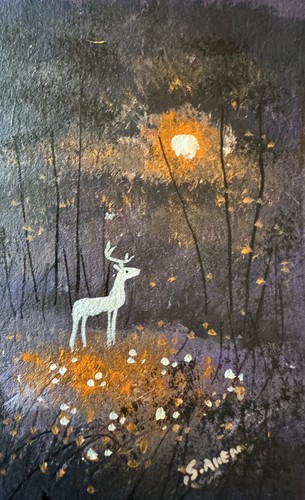 Aceo original stag - stag, ,