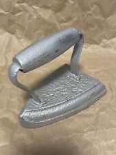 Vintage Flat iron repainted Silver Grey  as ornament