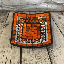 20cm Orange Square Mosaic