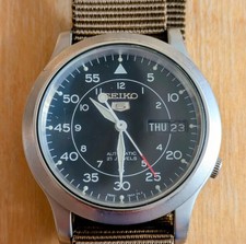 Seiko 5 Automatic Watch 37mm SNK809K2 Classic Black Working GC+ No Box / Papers 