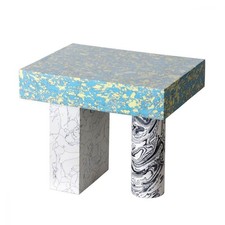 Tom Dixon Swirl Table Low – Designer Marble Resin Side Table – Original Box