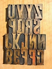 Vintage WOODEN Letterpress PRINTING BLOCKS 8.4cm High. Choose Your Letter.