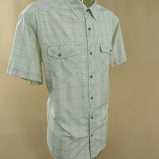 Orvis Mens Check Shirt Size XL Trout Bum Fly Fishing Short Sleeves Snap Poppers