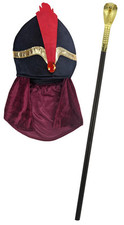Adults Jafar Turban & Septre Arabian Panto Villain Sorcerer Fancy Dress
