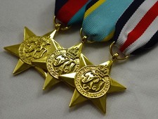 24ct Gold WW2 Star Medals &