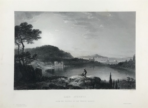 Engraved print lake - print,