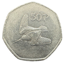 Ireland Vintage 50p Coin 1970-2000
