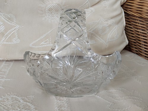 Lead crystal basket - crystal,