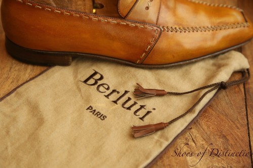 Berluti tan brown brogue penny - berluti,